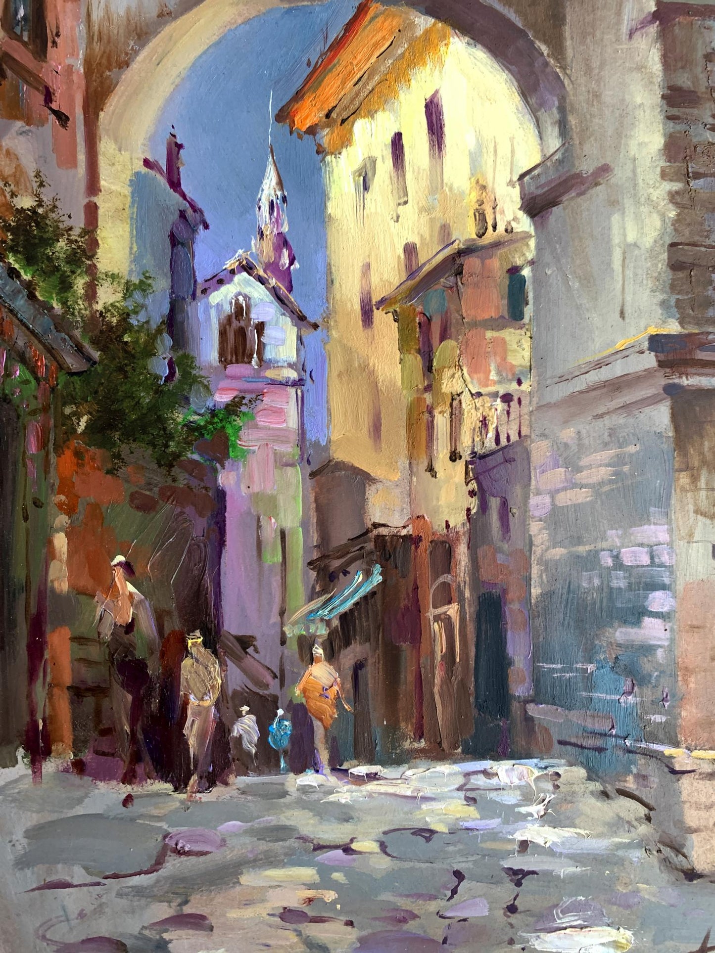 OIl painting Old streets of the city Yuriy Suprunchuk