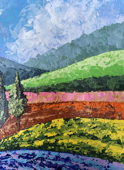 Oil painting Mountain Glade V. Zadorozhnya