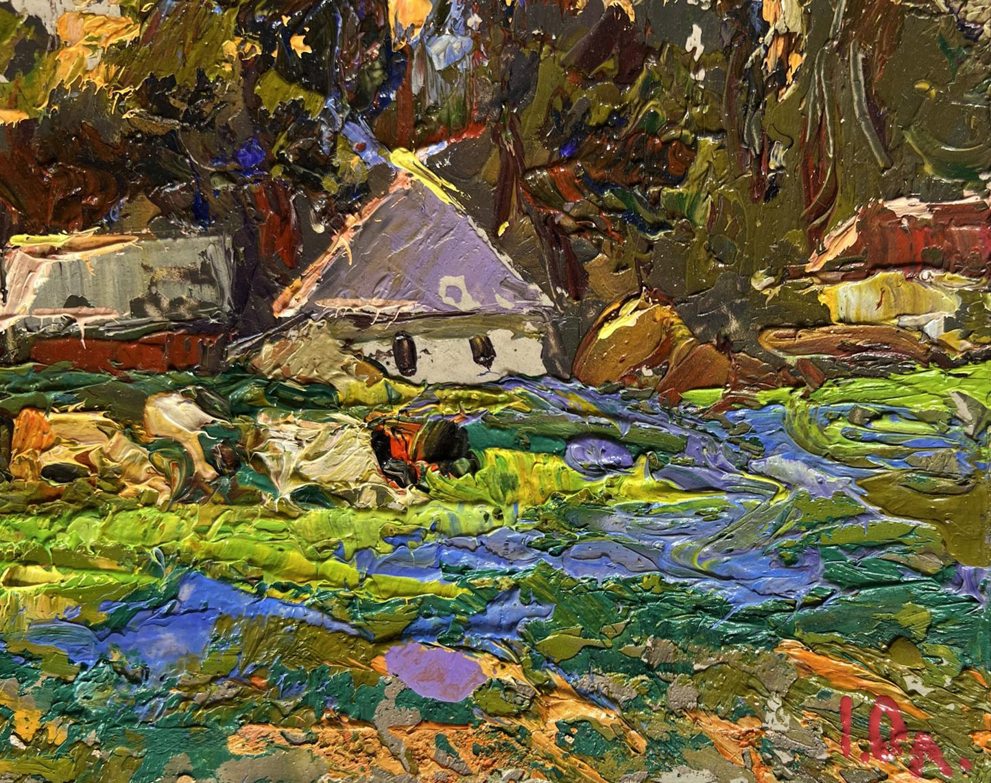 Oil painting Along the green field Oleksiy Ivanyuk