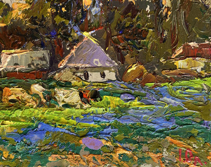 Oil painting Along the green field Oleksiy Ivanyuk