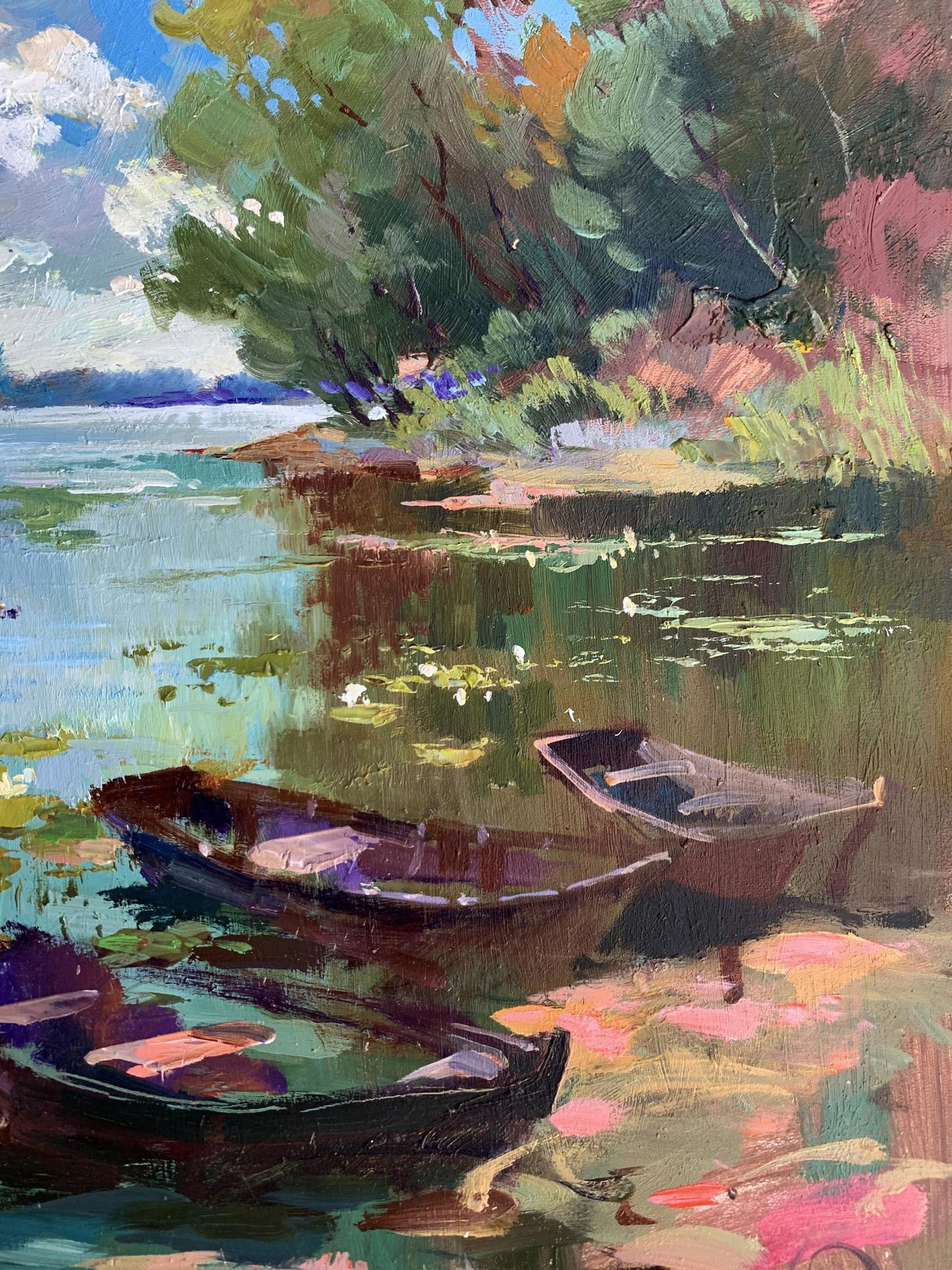 OIl painting Boat trip Yuriy Suprunchuk