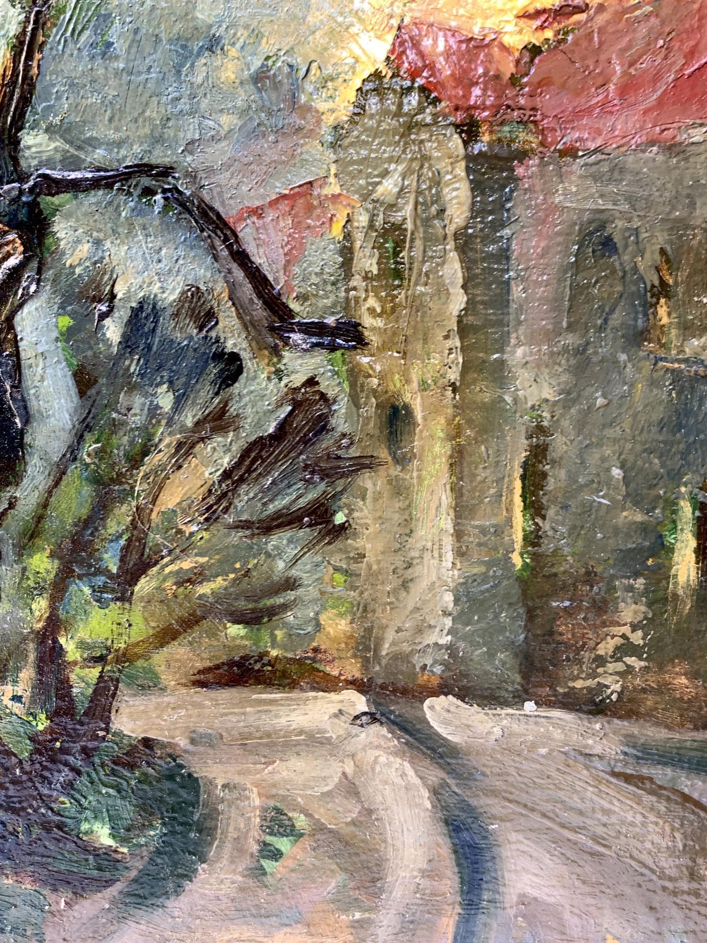 Oil painting City streets Mykhailo Burdylo