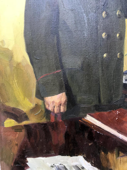 Oil painting Portrait of Major General of the KGB Koval A.S. Soroka Arkady Vasilievich