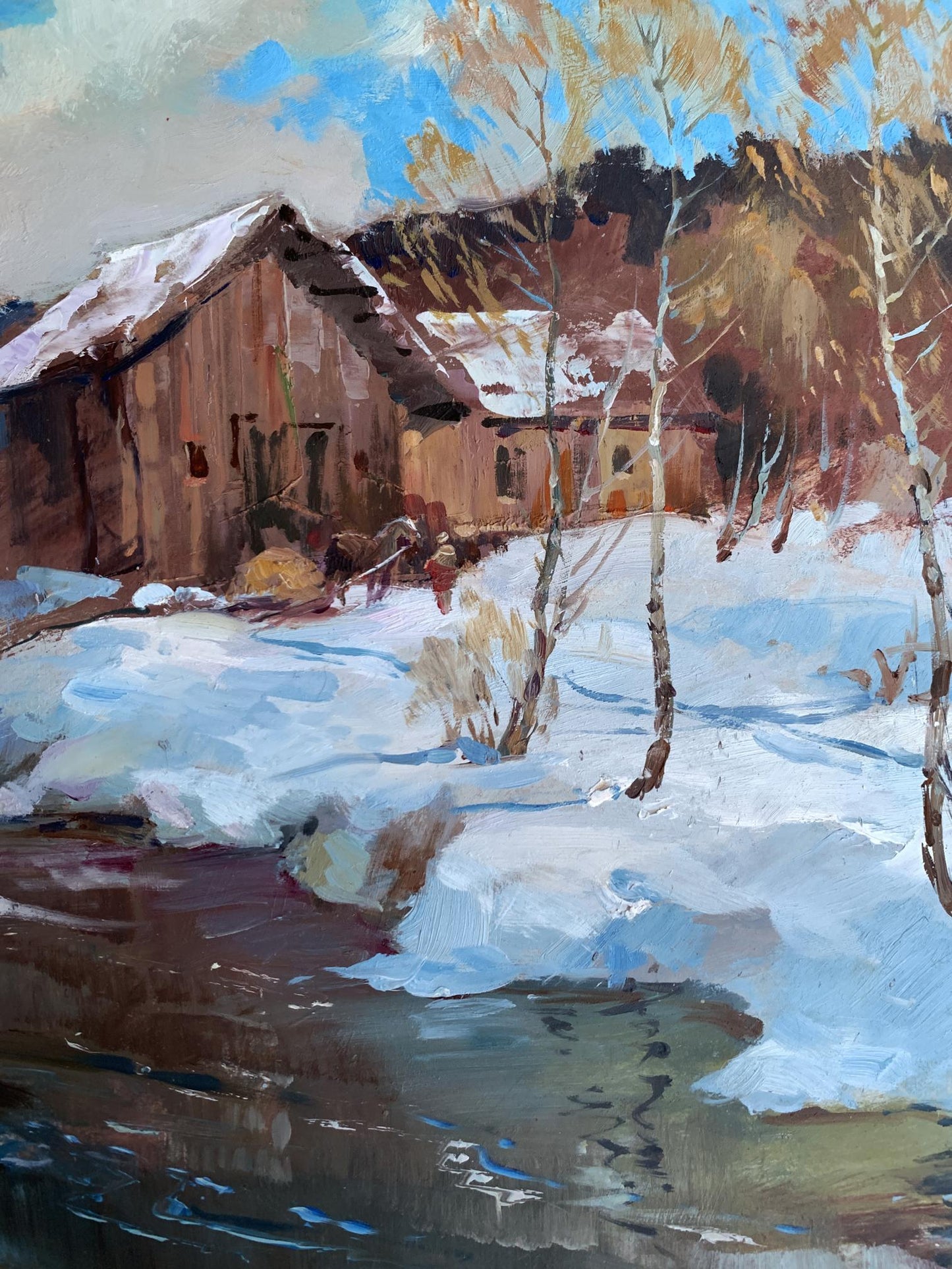 OIl painting After the night snowstorm Yuriy Suprunchuk