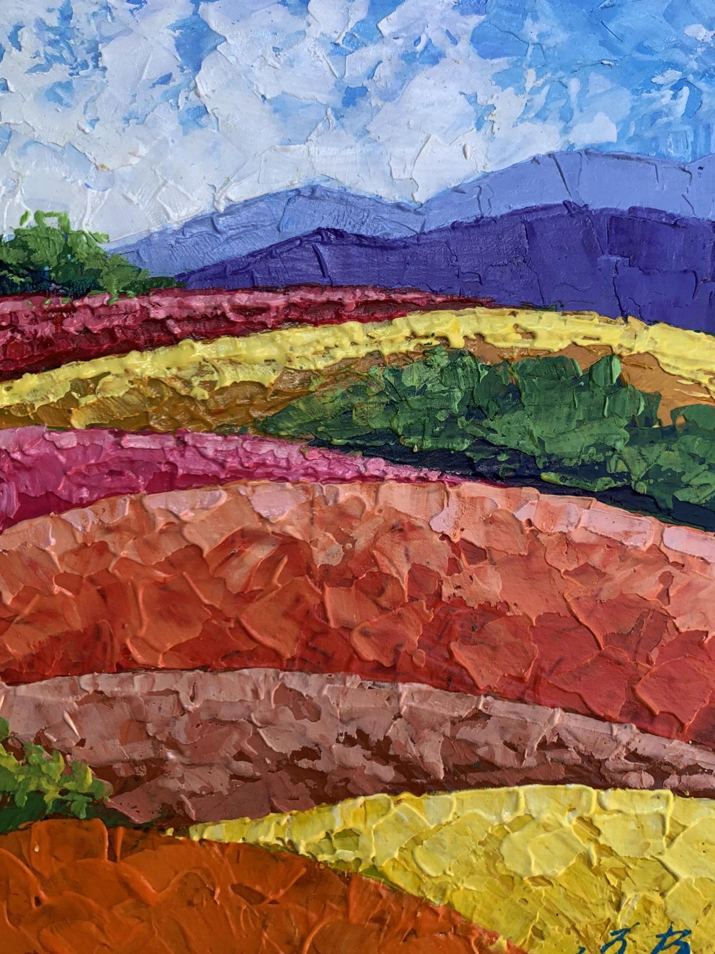 Oil painting Mountains and plains V. Zadorozhnya