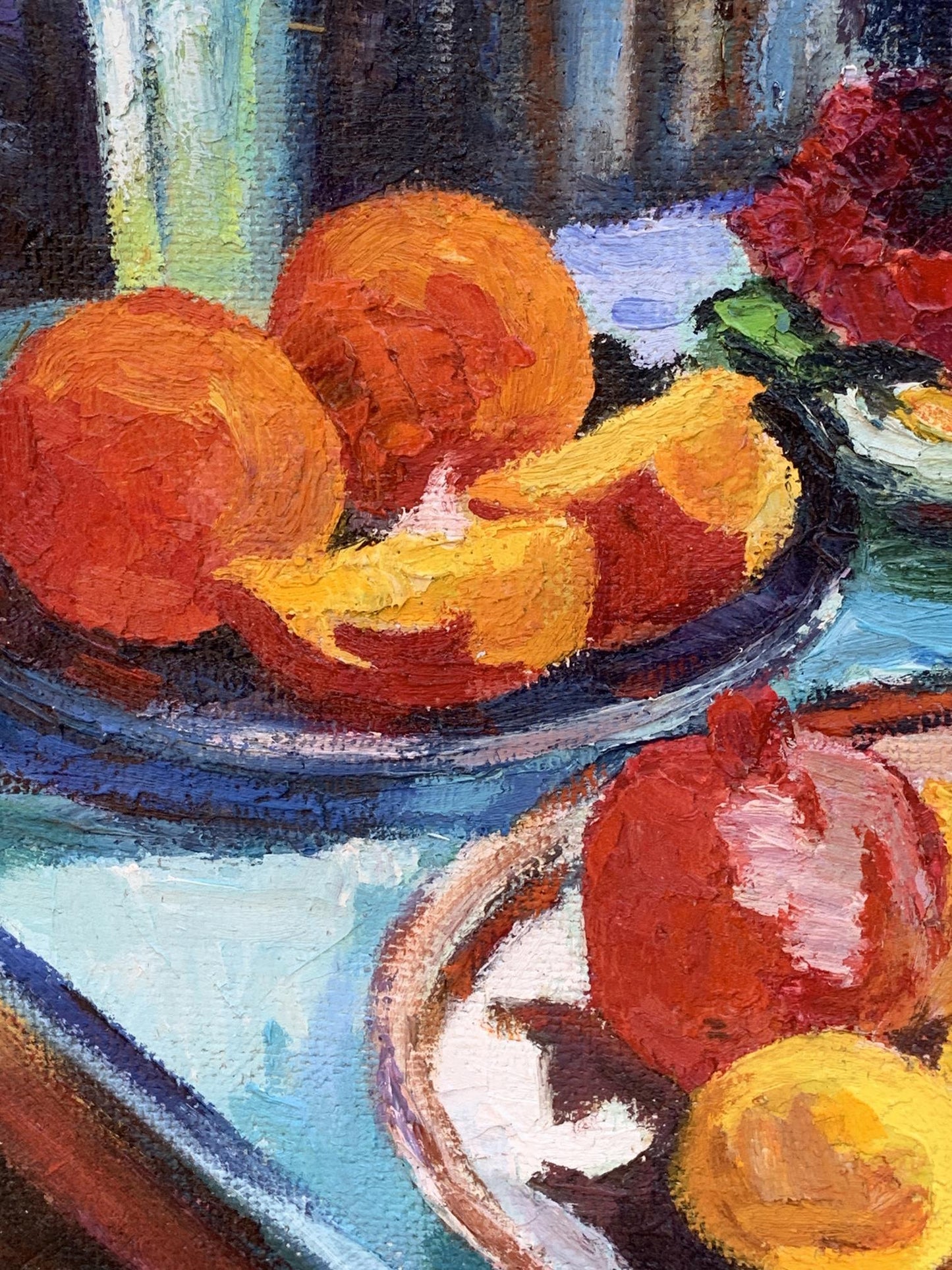 Oil painting The fruit table is set Boris Serdyuk