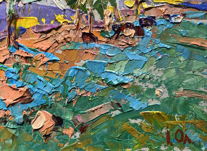 Oil painting In the autumn meadows Oleksiy Ivanyuk