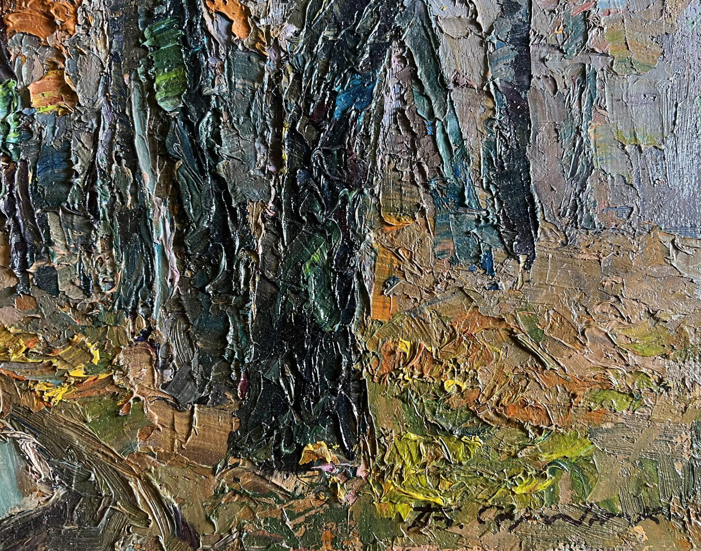 Oil painting Cloudy autumn day Boris Serdyuk