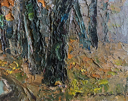 Oil painting Cloudy autumn day Boris Serdyuk