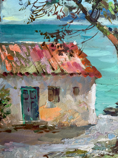 OIl painting House on the seashore Yuriy Suprunchuk