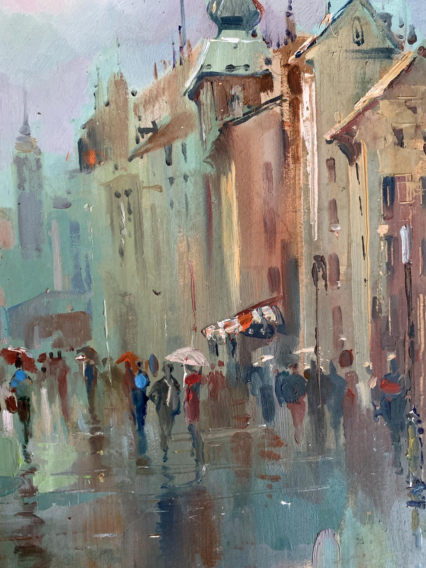 OIl painting Dynamics of urban life Yuriy Suprunchuk