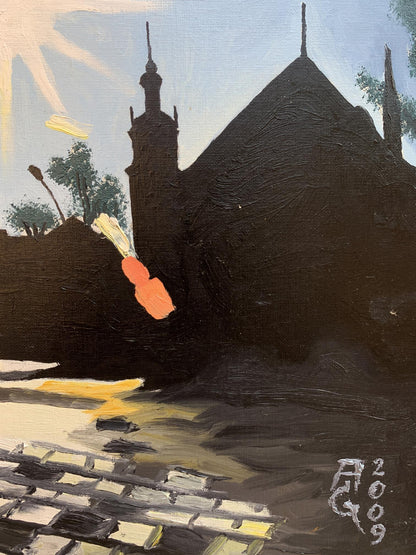 Oil painting City streets Oleksandr Gukalov