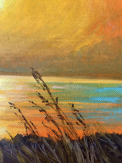 Oil painting Yellow sunset Valentina Simashchuk