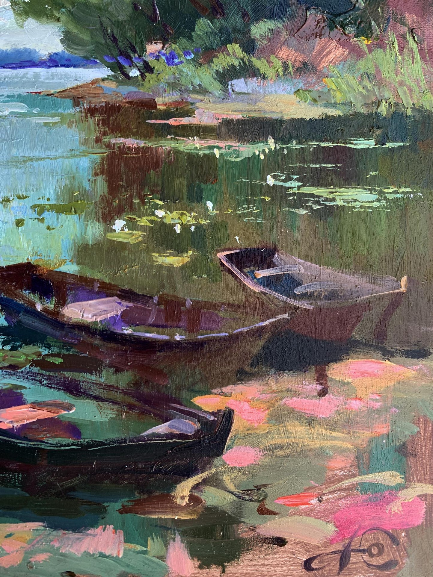 OIl painting Boat trip Yuriy Suprunchuk