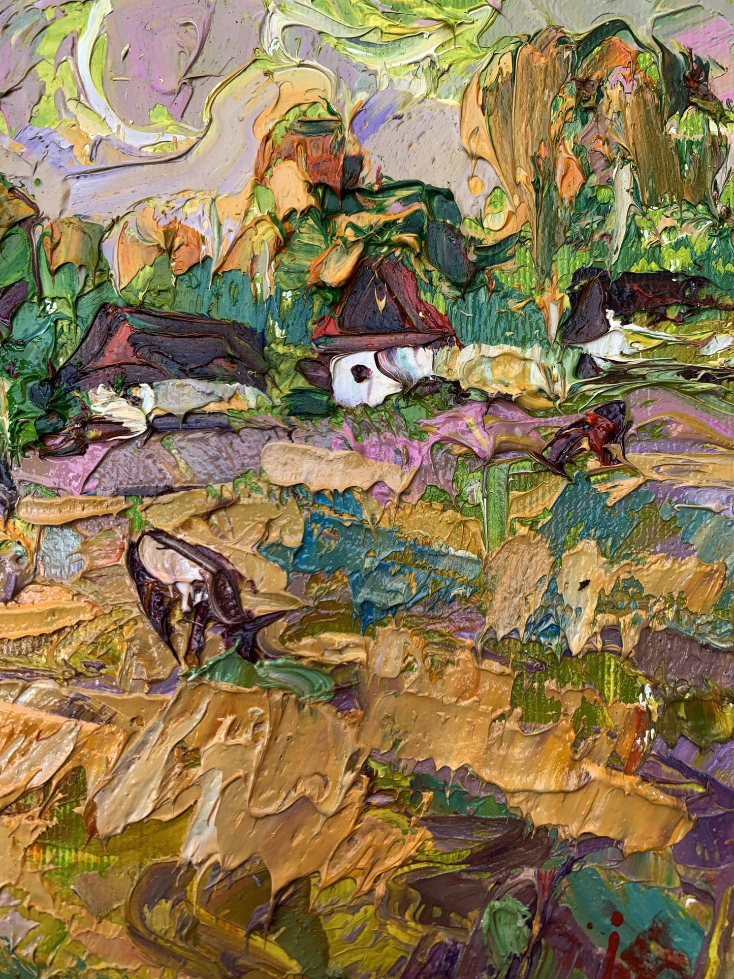 Oil painting The cows are grazing Ivanyuk Oleksiy