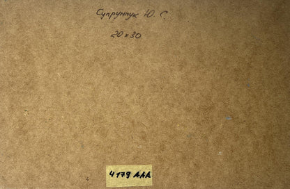 Oil painting A downpour is approaching by the river Yuriy Suprunchuk