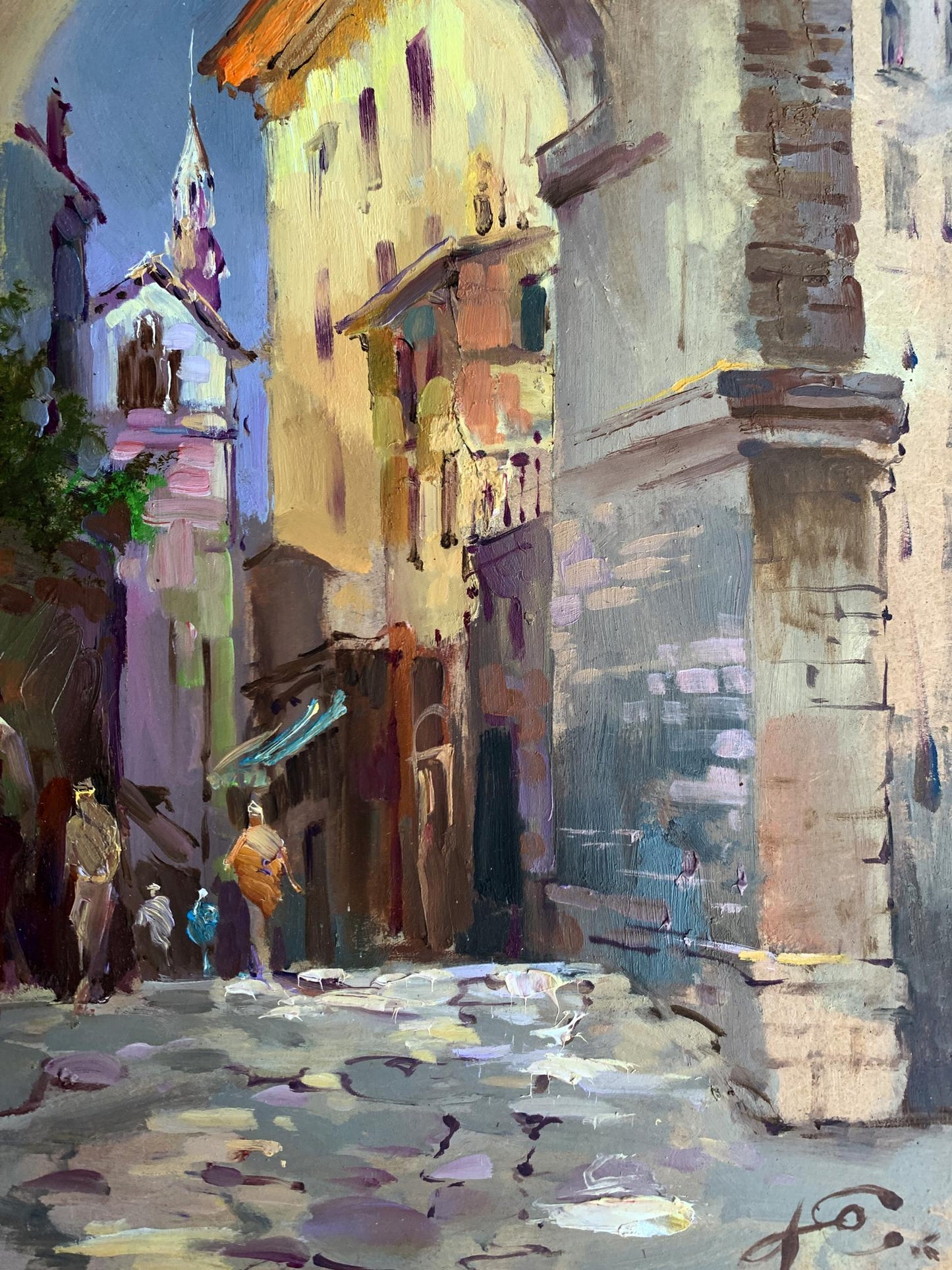 OIl painting Old streets of the city Yuriy Suprunchuk