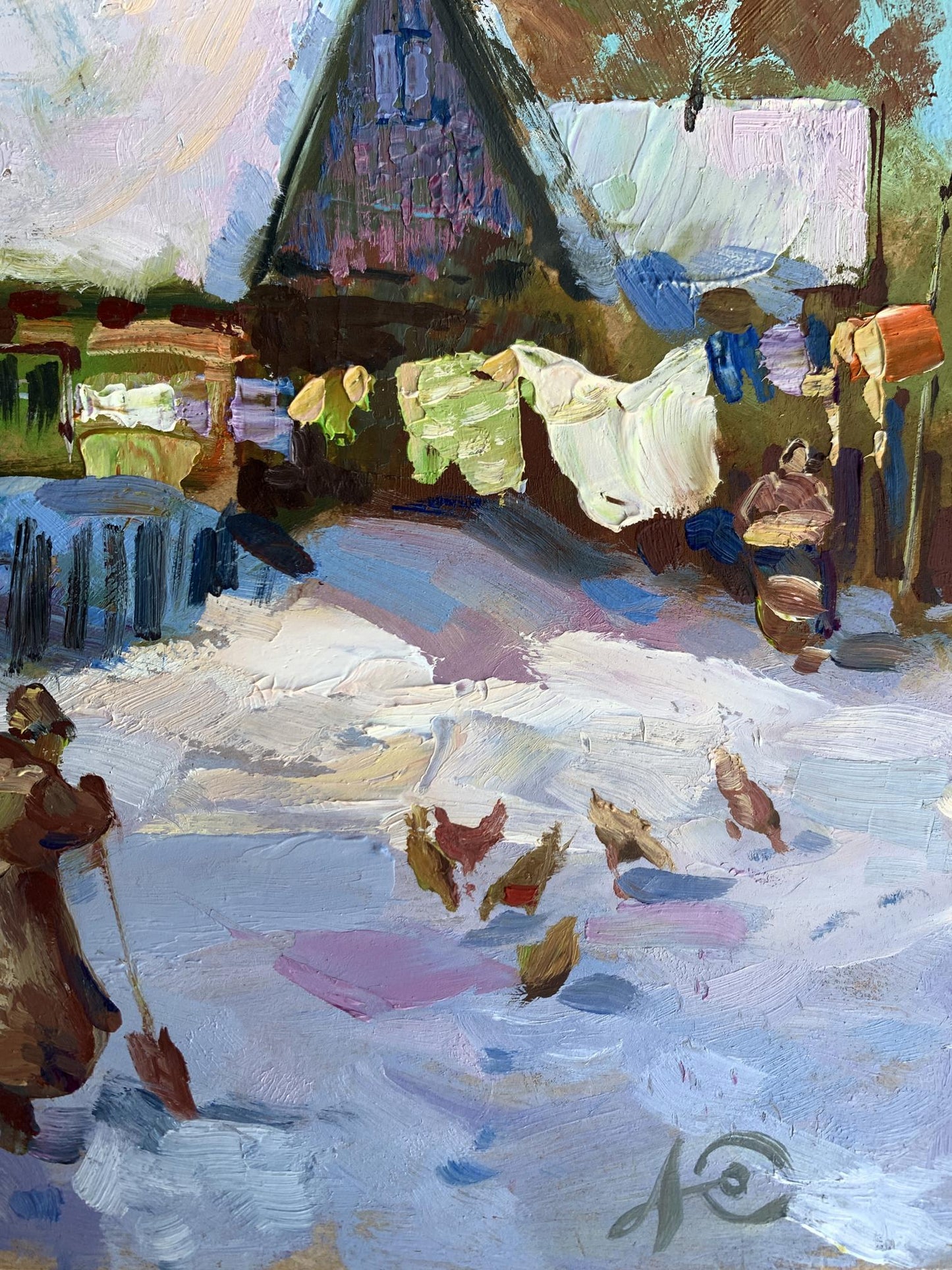 OIl painting Covered with snow Yuriy Suprunchuk