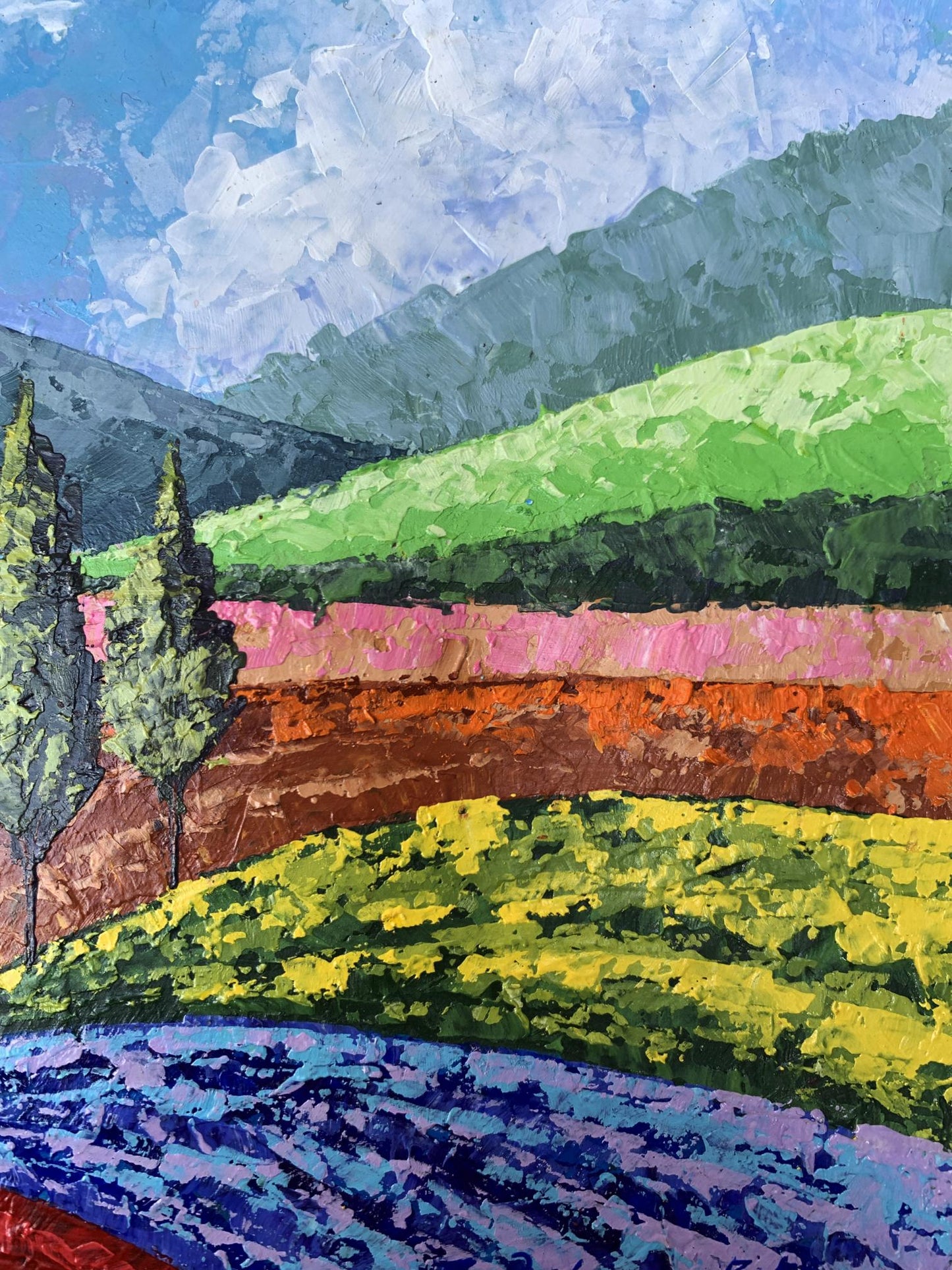 Oil painting Mountain Glade V. Zadorozhnya