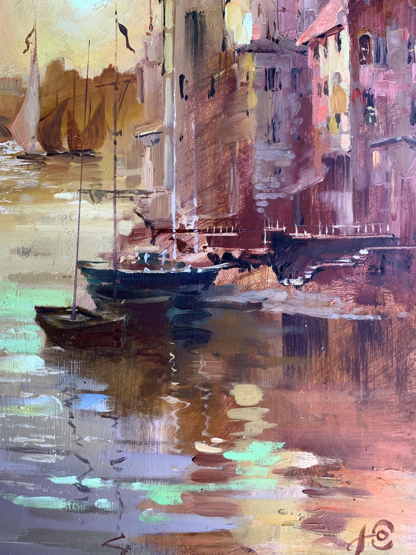 OIl painting City on the water Yuriy Suprunchuk