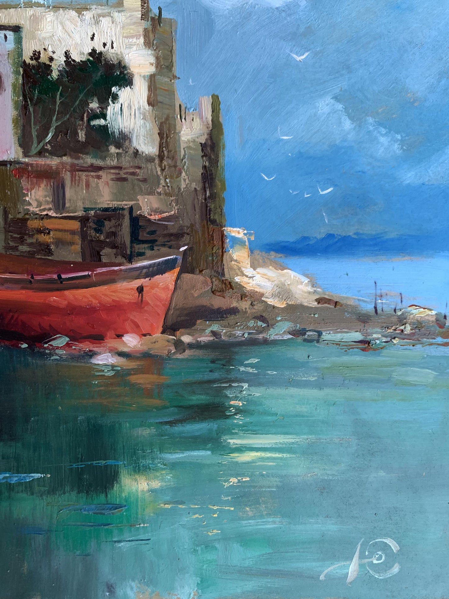 OIl painting On the seashore Yuriy Suprunchuk