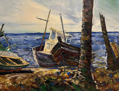 Oil painting Dock Serhiy Kovalev