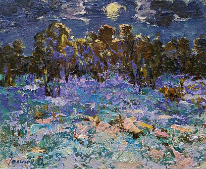 Oil painting Moonlit night Oleksiy Ivanyuk