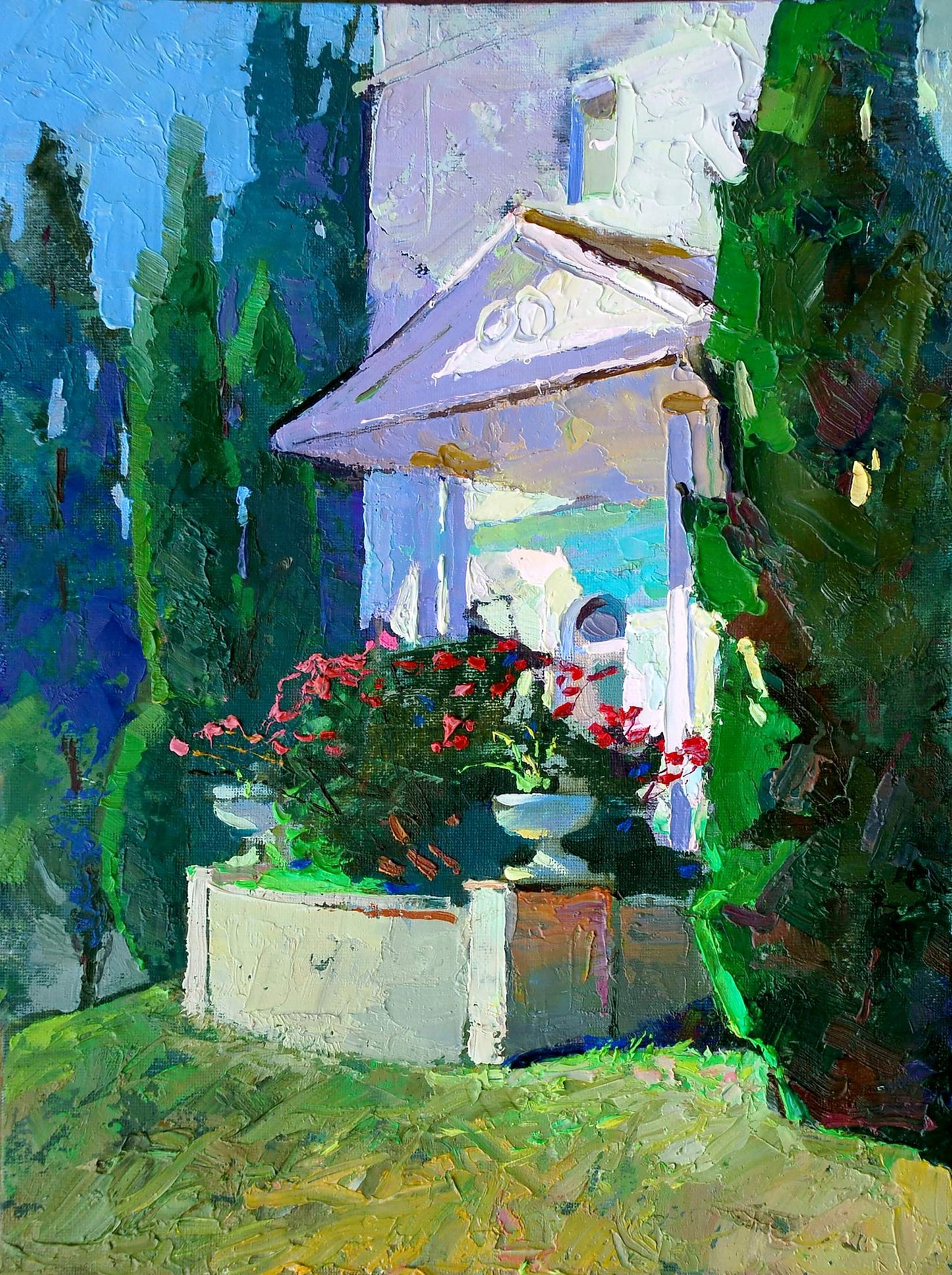 Oil painting Summer sketch Egor Shvachunov