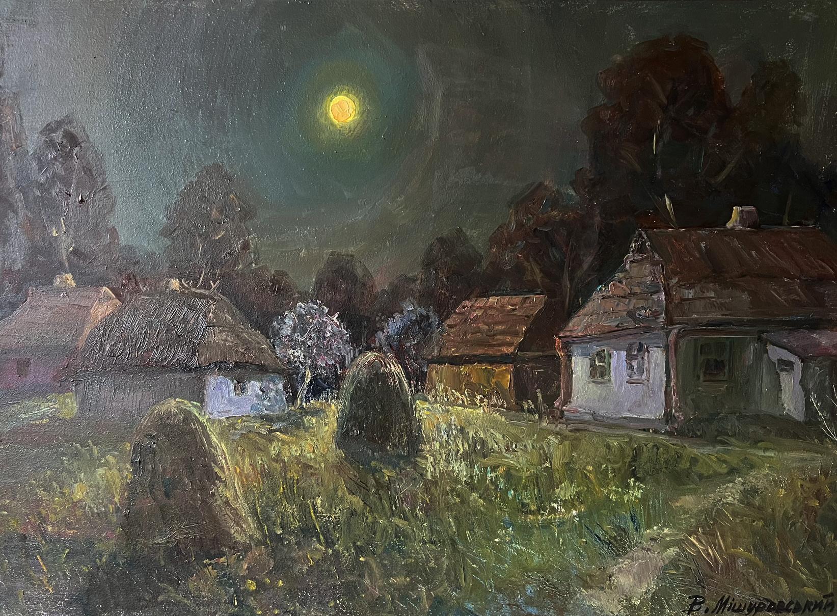 Oil painting Moonlit night V. Mishurovsky