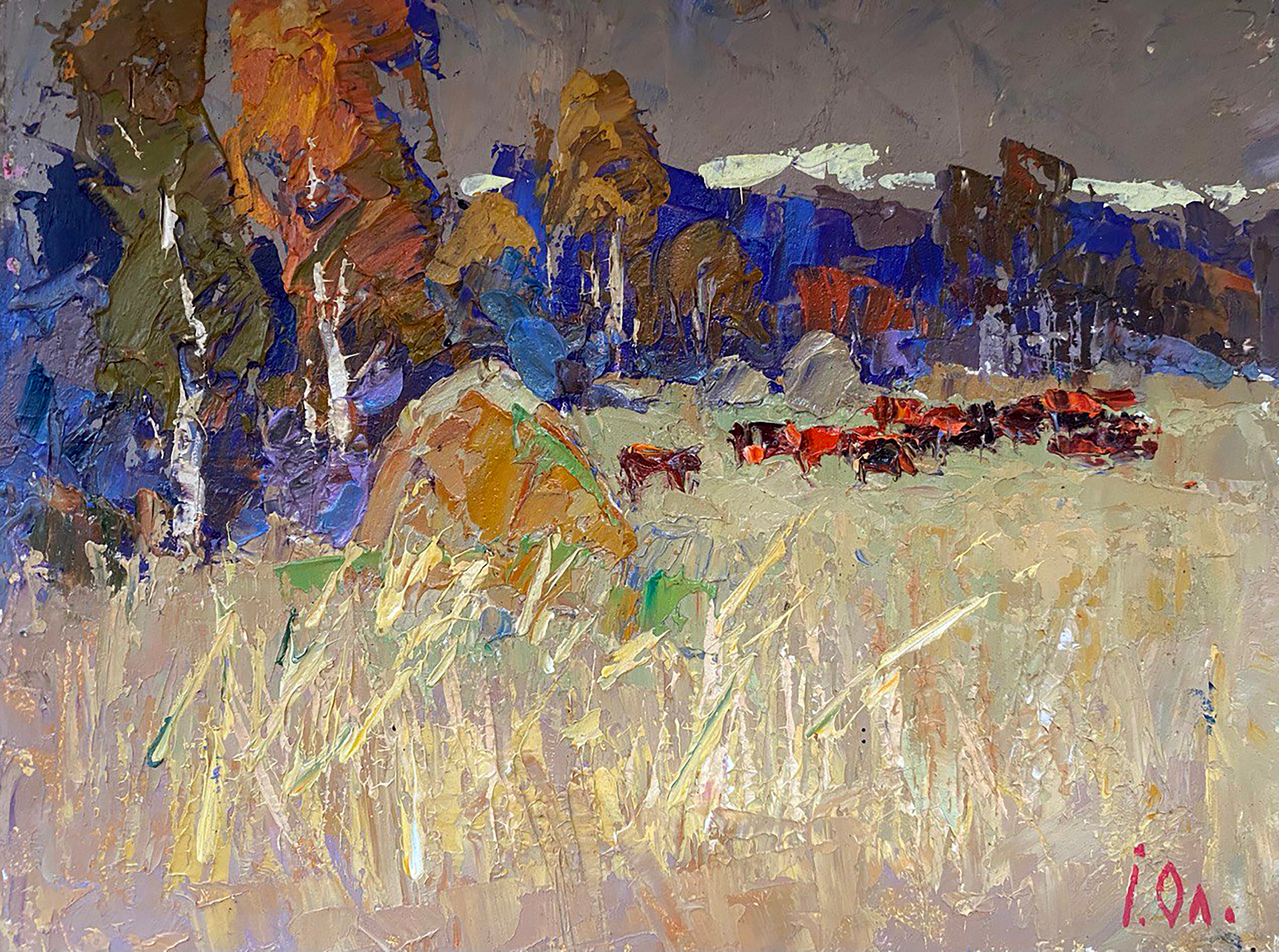 Oil painting Autumn flock Oleksiy Ivanyuk