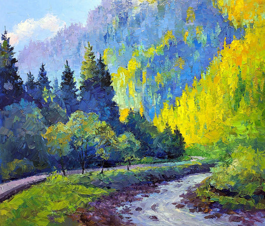 Oil painting October in the Carpathians Boris Serdyuk