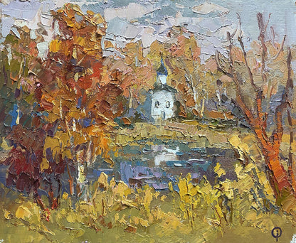 Oil painting Autumn Landscape 