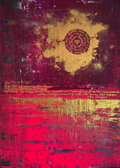 Acrylic painting You shine like the sun Olga Melezhik