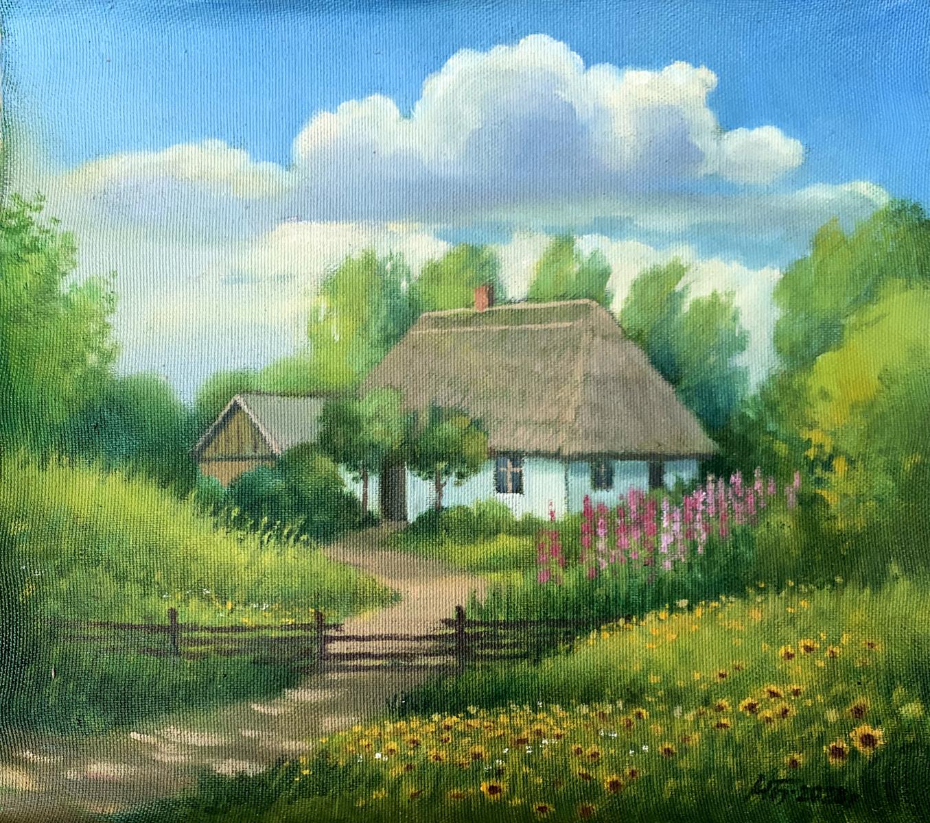 Oil painting Country coziness Mykhailo Burdylo