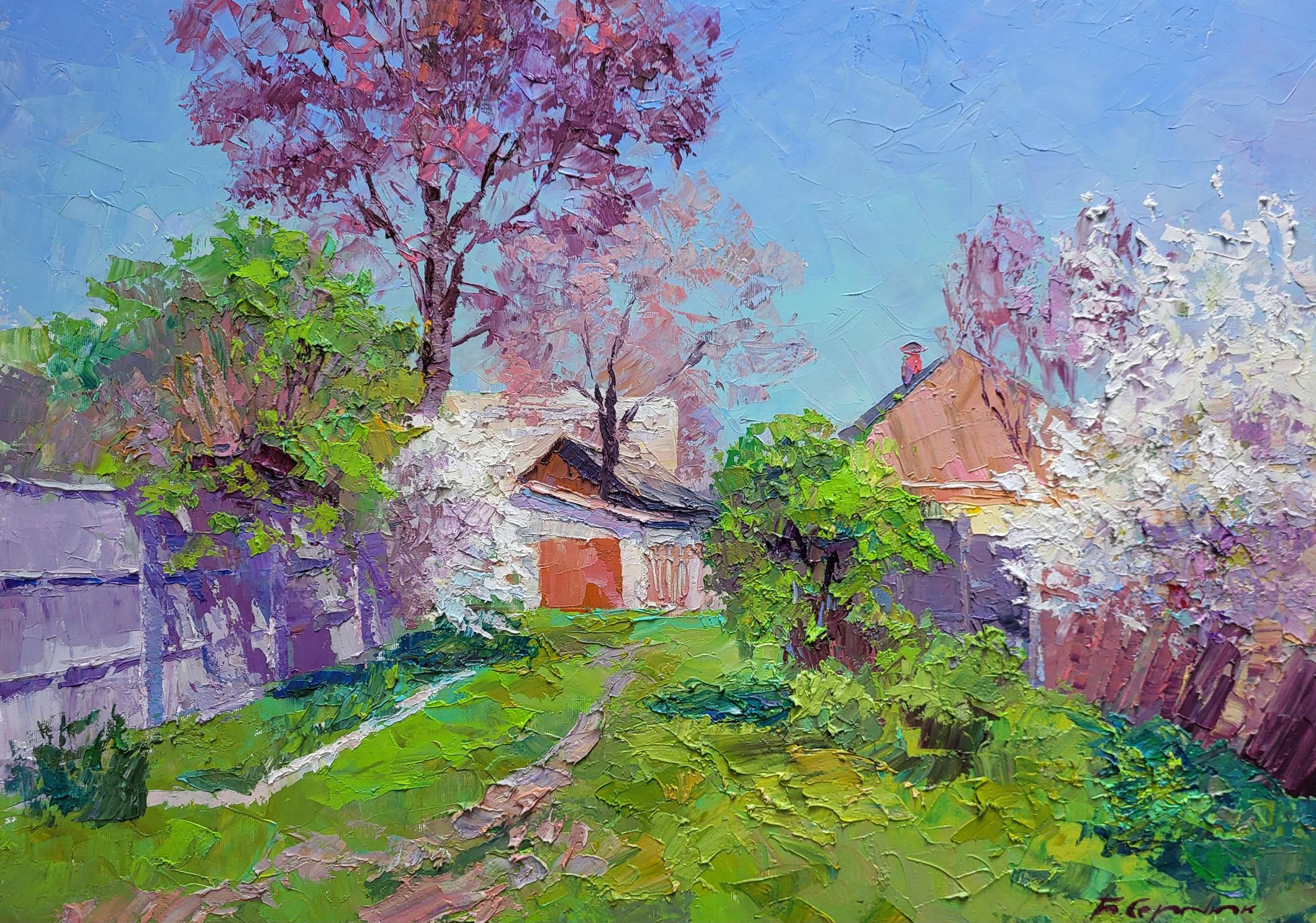 Oil painting Flowering garden Boris Serdyuk