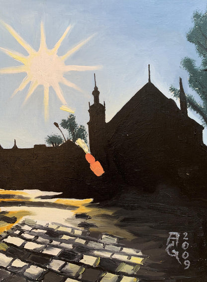 Oil painting City streets Oleksandr Gukalov