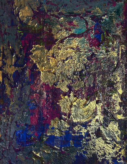 Acrylic painting Golden lilac Olga Melezhik