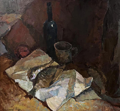 Oil painting Still life with fish Oleksandr Andreev