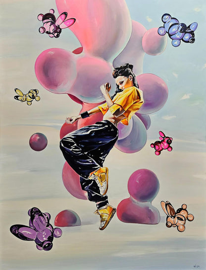 Oil painting Tiktok girl dancing Igor Konovalov