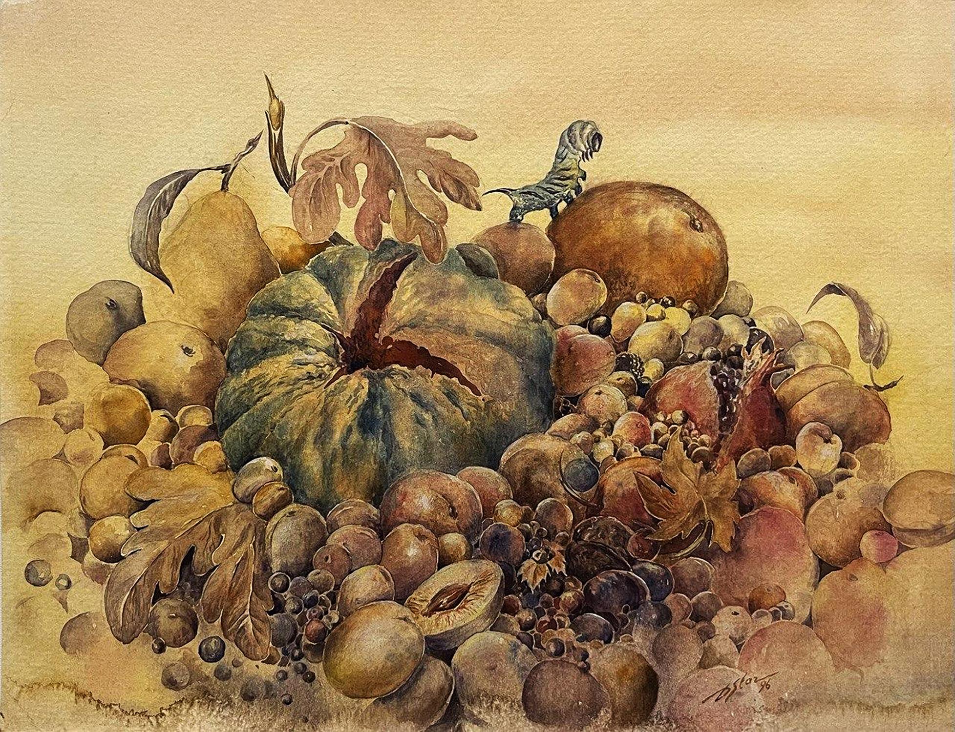 Watercolor painting Still life with pests Dmytro Startsev