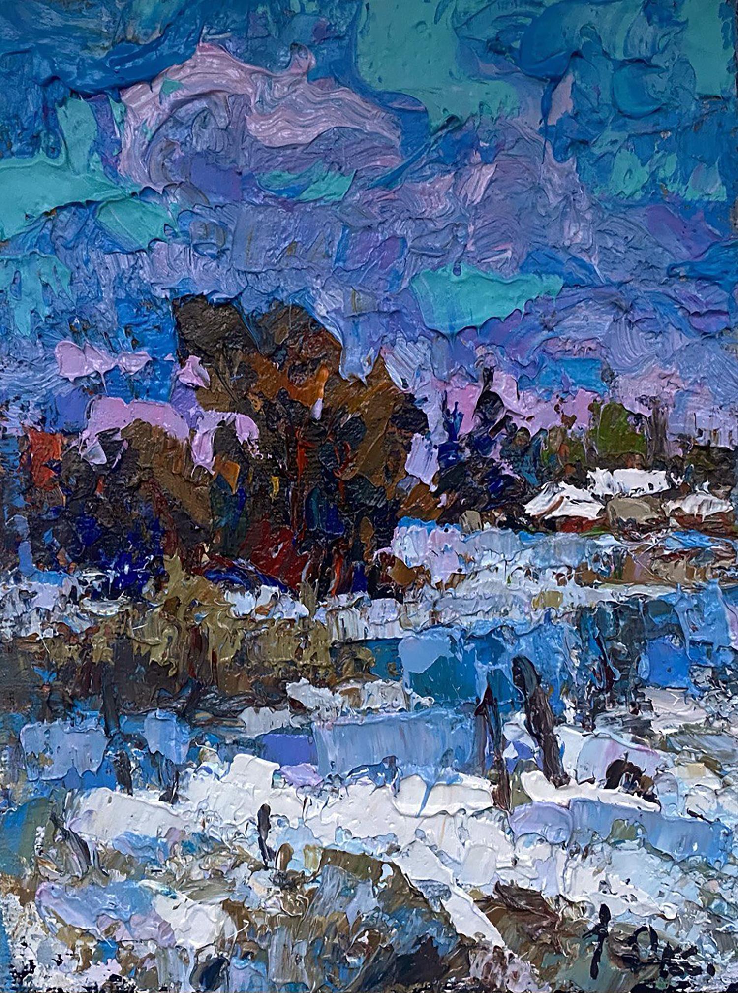 Oil painting first snow