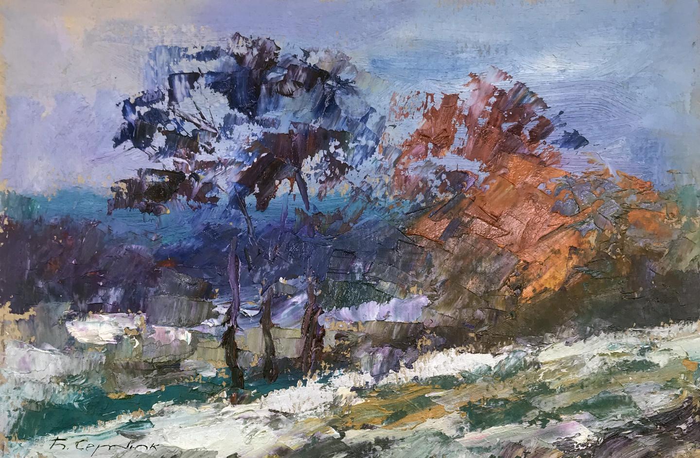 Oil painting Winter blue Boris Serdyuk