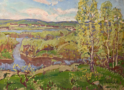 Oil painting Evening Georgy Kolosovsky