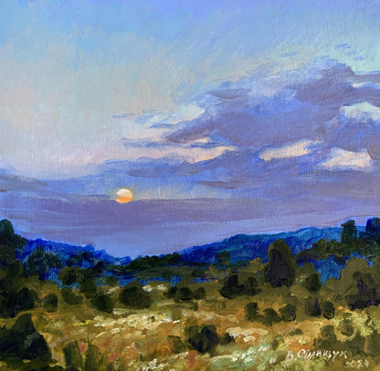 Oil painting Summer evening Valentina Simashchuk