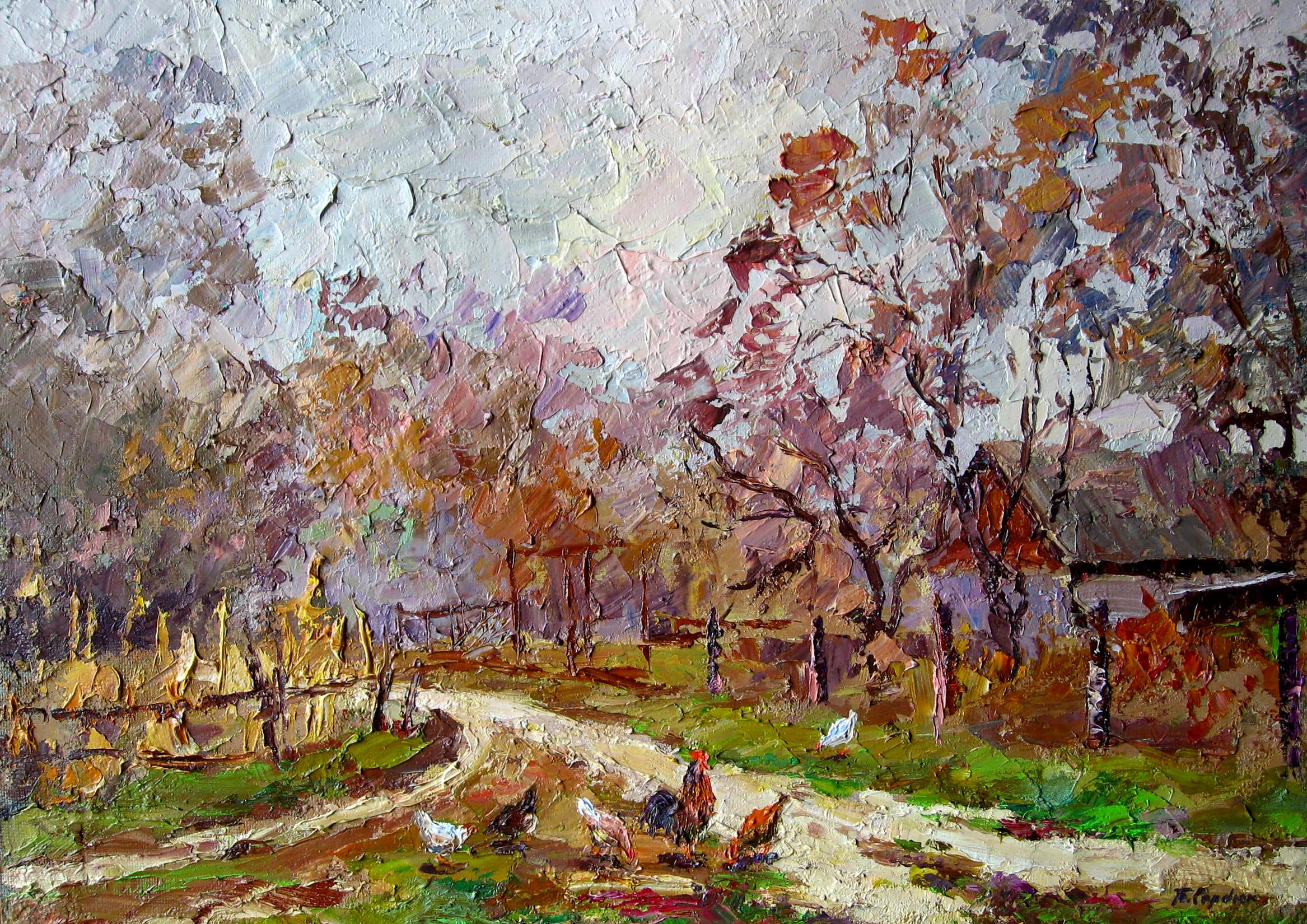 Oil painting Autumn landscape Boris Serdyuk