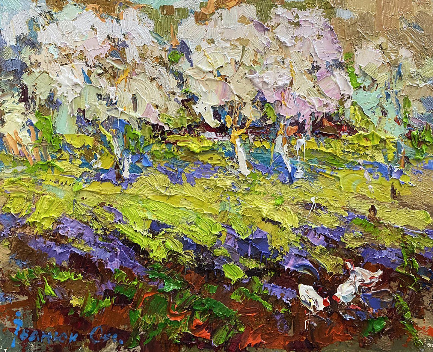 Oil painting Blooming spring Oksana Ivanyuk