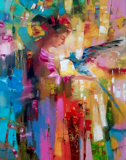 Abstract oil painting Free Bird Anatoly Tarabanov