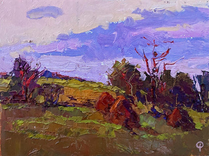 Oil painting Evening Nature Landscape 