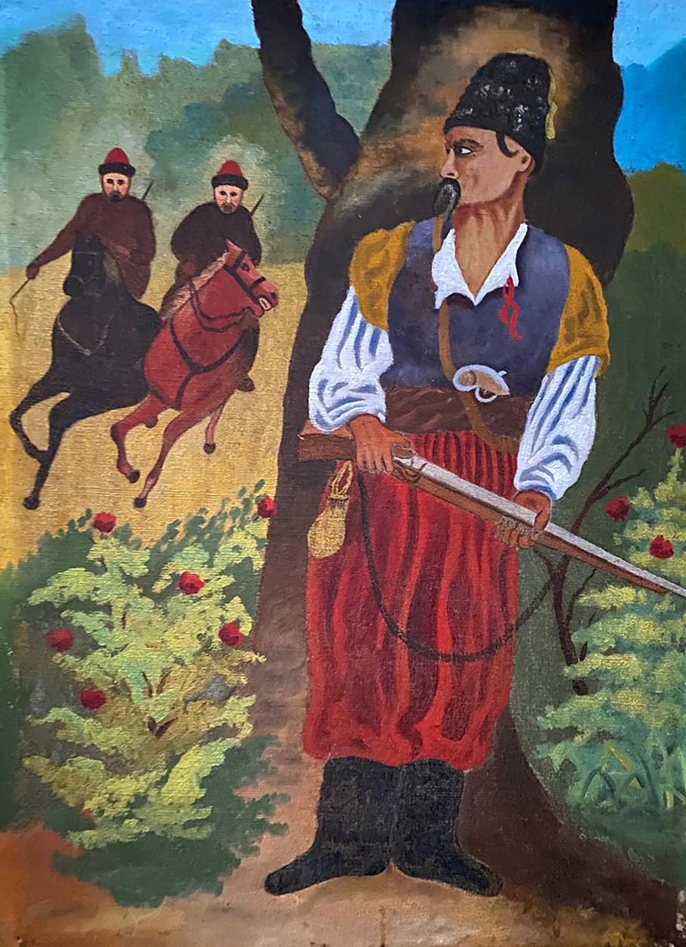 Oil painting The Tatars are leaving Unknown artist