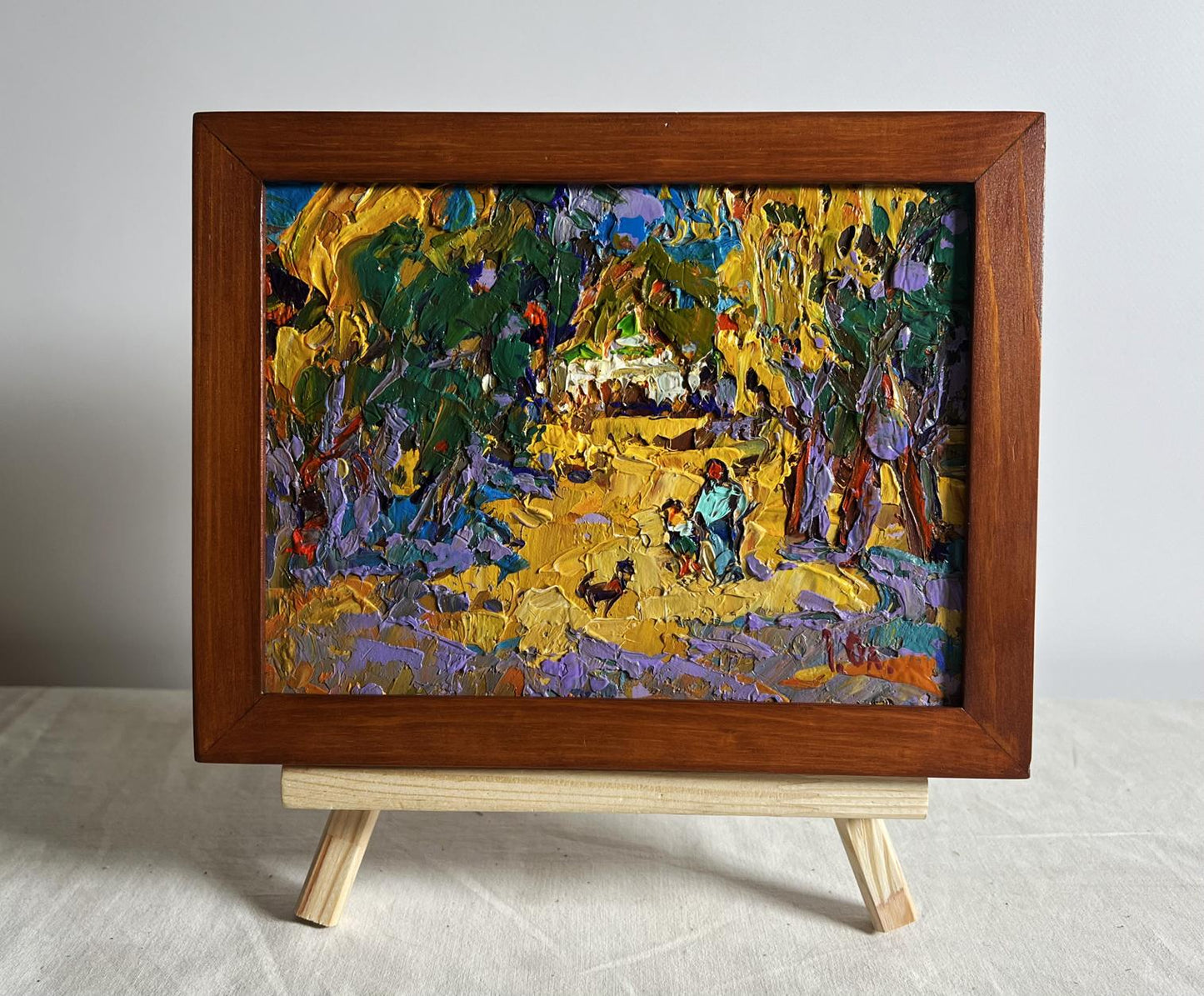 Oil painting Alley in the autumn park Oleksiy Ivanyuk